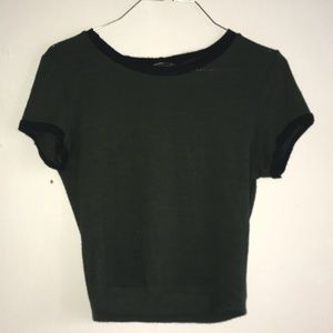 Green crop top